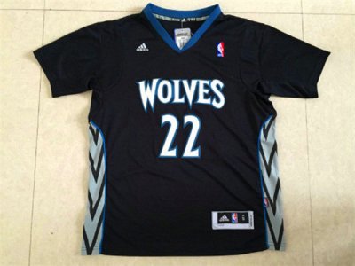 Maillot De Basket Minnesota Timberwolves Andrew Wiggins 22 Short Sleeve Noir